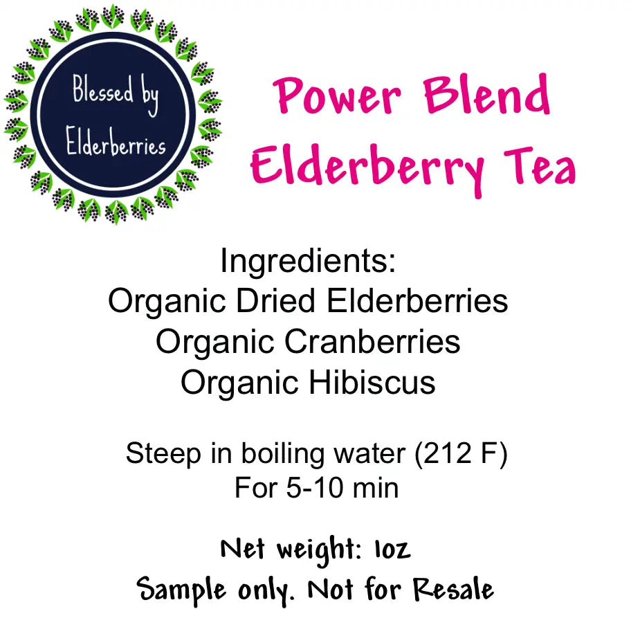 Blessed by Elderberries Tea Lovers Sampler Bundle - 6 Mini Tea Blends for Detox, Healing, Soothing & Seasonal Allergy Relief - 1 Oz Each - Herbal Tea Variety Pack