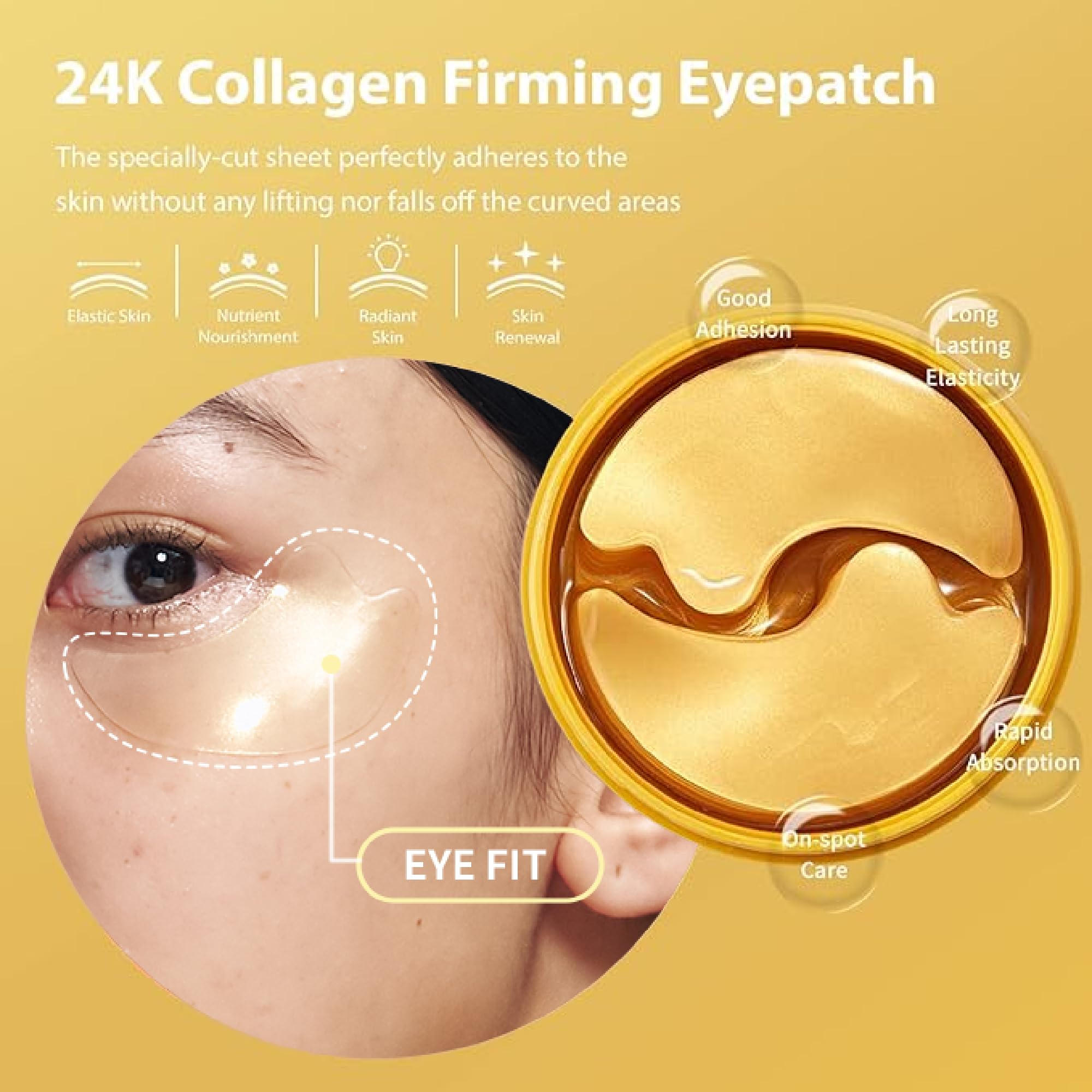 SNP 99% Glutathione + Niacinamide B3 Eye Patch | Nourishing Under Eye Patches for Blemishes and Dark Spots | Under Masks for Puffy Eyes and Dark Circles | Korean Skincare | 60 Patches