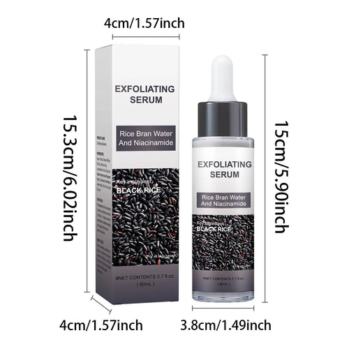 Peel Shot Glow Rice Ampoule Duo, Serums for Brightening, Exfoliating and Moisturizing, White & Black Rice Exfoliant Ampoule, Soft Exfoliating Blackhead Remover, Pore-Refining Brightening Skin Routine
