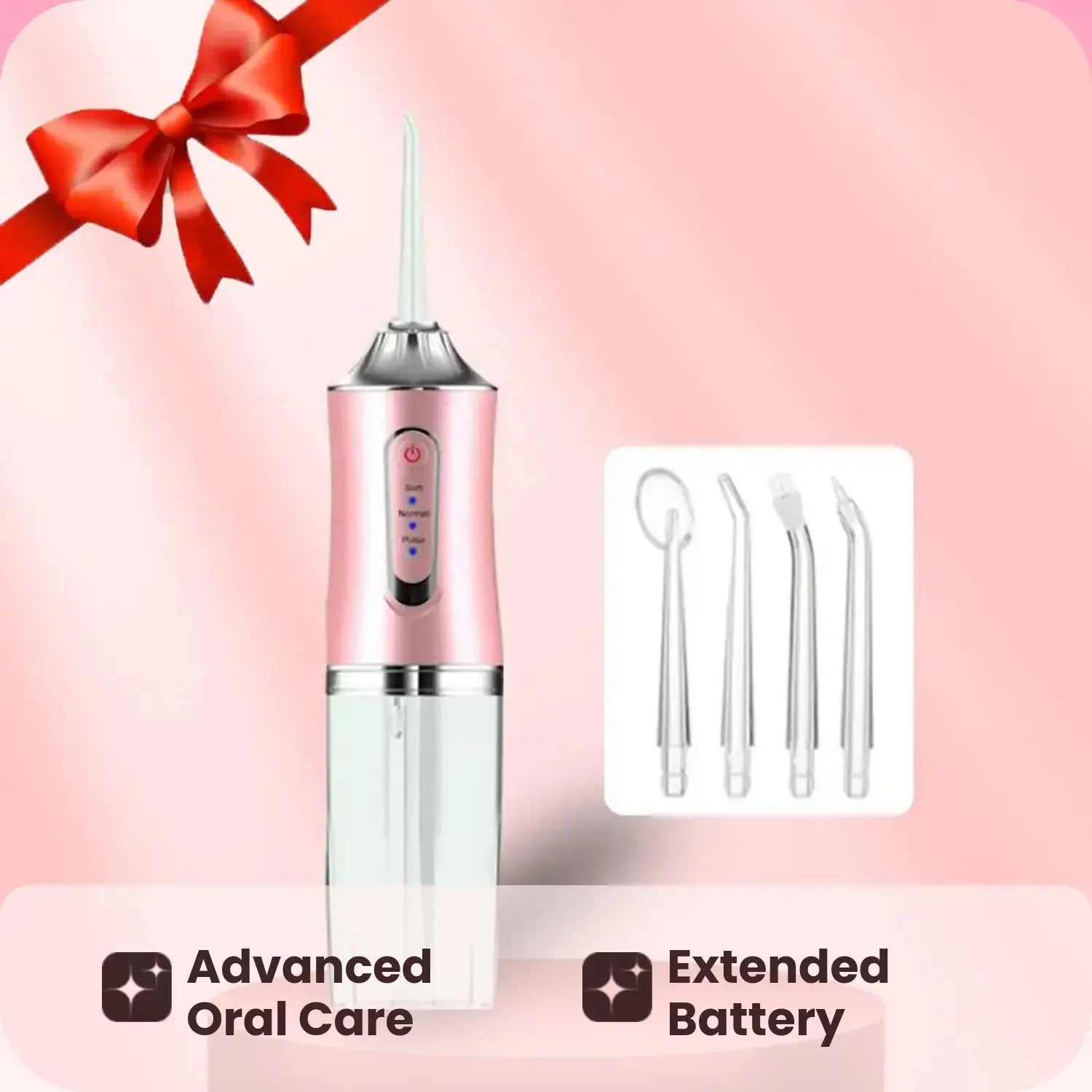 Electric Water Flosser, Portable Rechargeable Oral Irrigator with 4Pcs Multifunctional Nozzle for Home & Travel, Personal Oral Care Appliance, Oral Hygiene Kit, Dental Water Flosser