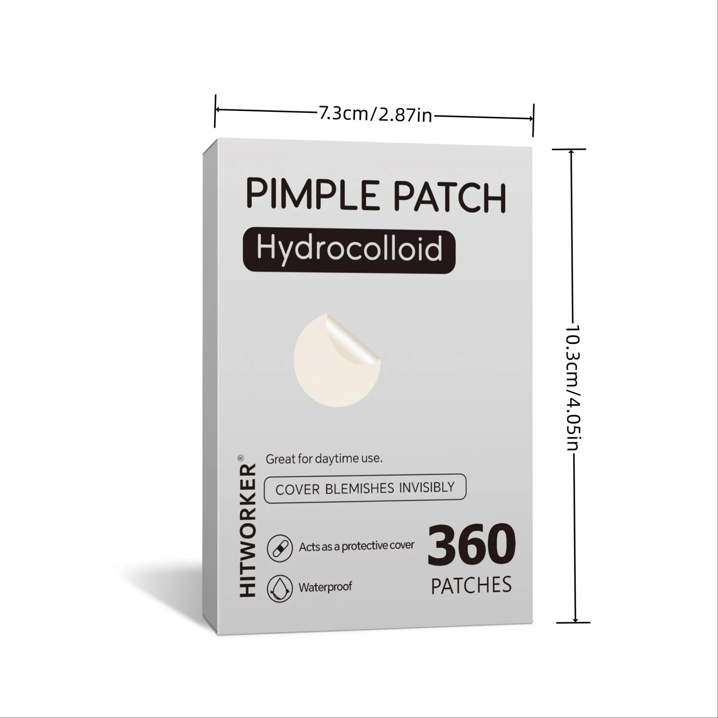 Hydrocolloid Pimple Patch, 360Pcs/Box Acne-Covering Stickers, Spot Cover Stickers for Face and Skin, Skin Care Products for Women & Men, Blemish Patches, Blemish Barrier Patches